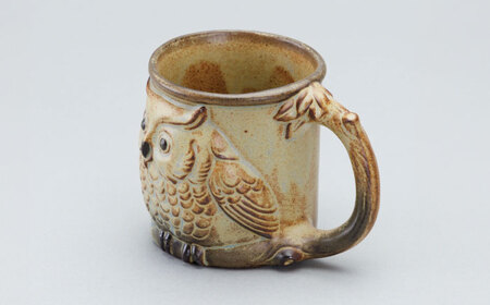 【瀬戸焼】動物マグ　フクロウ（M40）　/　瀬戸焼 ギフト マグ マグカップ コップ カップ[BBAJ022]
