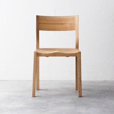 ふるさと納税 藤枝市 秋山木工のダイニングチェアMONチェア2　クリ材　1脚 |  | 01