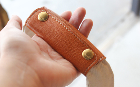 【minca】 栃木レザーのバッグ持ち手カバー2個セット 重さ軽減や汚れ防止 エコバックやキャンバスバッグの持ち手にも/ハンドルカバー/2個セット/キャメル　633