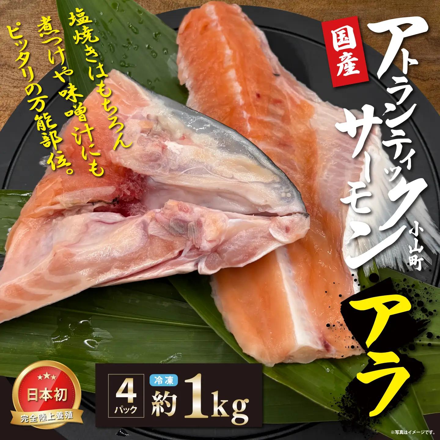 小山町産 アトランティックサーモン アラ×4P 約1kg 国産サーモン