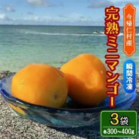 【数量限定・瞬間冷凍】仲本マンゴー園の完熟ミニマンゴー300g～400g×3袋【配送不可地域：離島】【1664971】