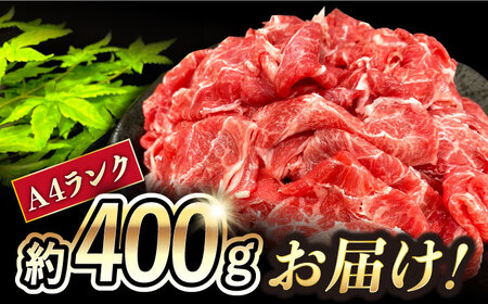 【3回定期便】 内閣総理大臣賞受賞！長崎和牛 切り落とし 400g 総計1.2kg  / 長崎和牛 国産 和牛 切り落とし / 大村市 / かとりストアー[ACAN069]