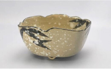 乾山写 雪笹紋向付 5個【水間焼伏原窯】