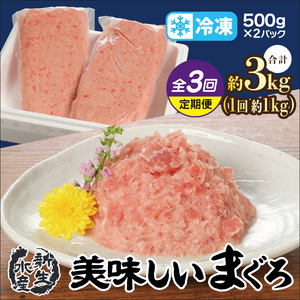 【3回定期便】ネギトロ　ねぎとろ　まぐろ　新生水産の美味しいまぐろ、「こだわり まぐろたたき」