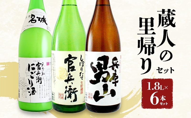 
            [№5258-1712]蔵人の里帰りセット1.8L×6本
          