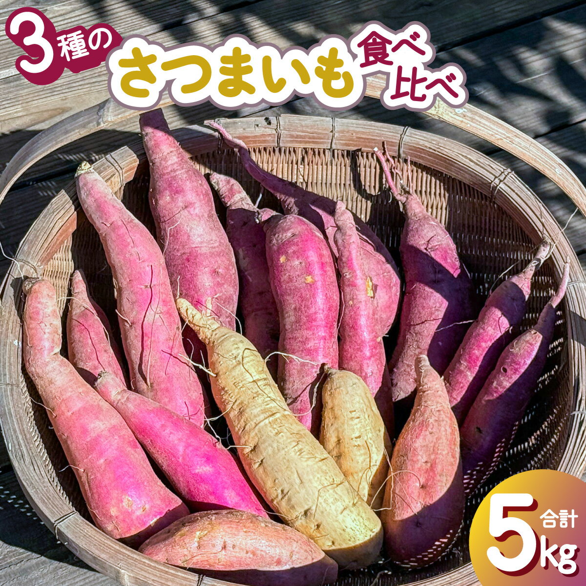 【ふるさと納税】さつまいも 食べ比べ 3種 計5kg