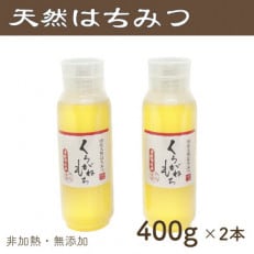 竹内養蜂の蜂蜜1種(くろがねもち2本) 各400g プラスチック便利容器