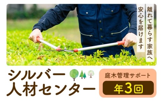 ふるさと安心 サポート 庭木管理サポート B 年3回 さつま町シルバー人材センター《配送無し》見守り サービス サポート 代行 代行サービス 親 高齢者 実家 帰省 祖父 祖母 家族 孝行 親孝行 安心