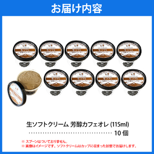 生ソフトクリーム【芳醇カフェオレ】 計10個【GRANGE280】