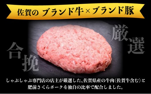 佐賀牛＆さくらポーク入り手作りハンバーグ 900g (90g×10個)　04bh-0005