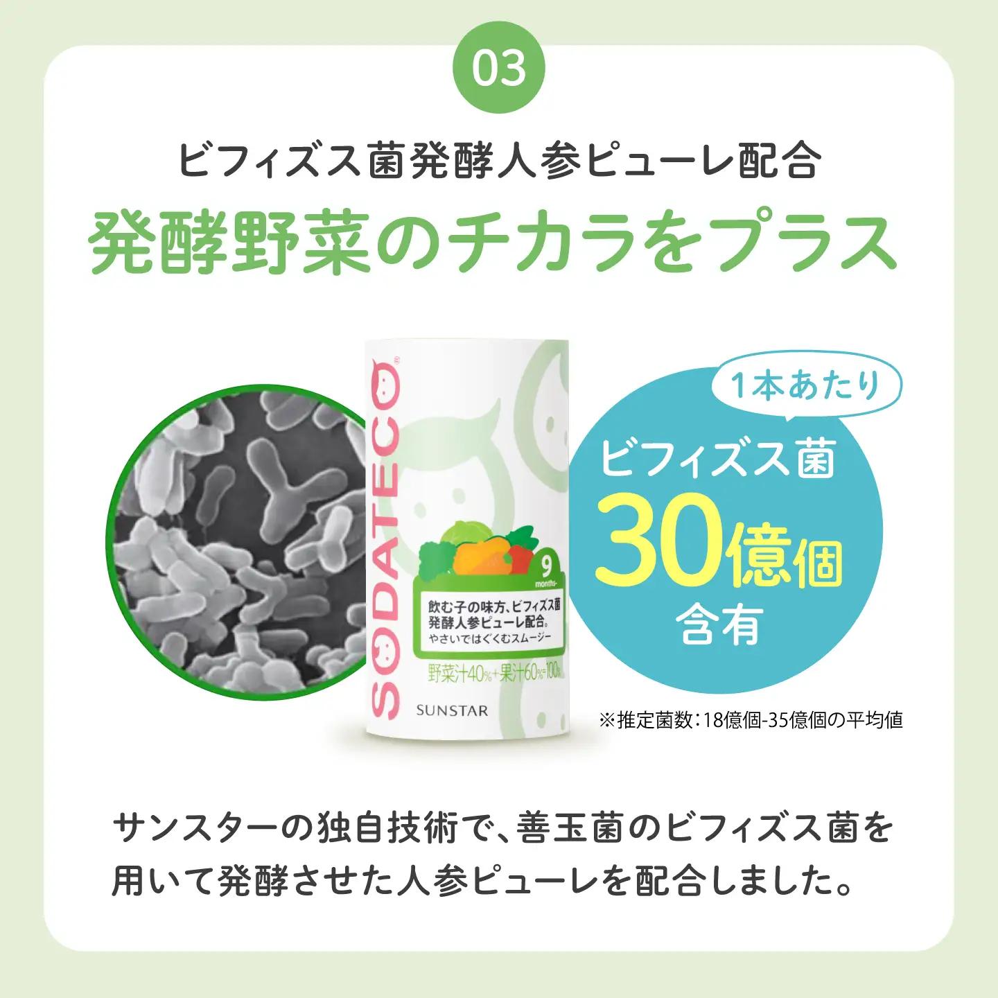 サンスター ソダテコ やさいではぐくむスムージー 1本125g×30本入 大阪府高槻市 AOAD058