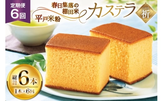 カステラ 長崎 祈(いのり) 1本 約 400g 6回 定期便 総計 2.4kg [つたや總本家 長崎県 平戸市 hr42bgy410003] お菓子 菓子 スイーツ 焼き菓子 焼菓子 おやつ 6ヶ月