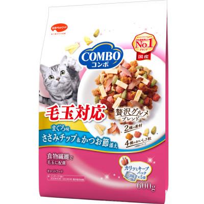 ふるさと納税 袋井市 コンボ キャット 毛玉対応 まぐろ味・ささみチップ&amp;かつお節添え 600g×12袋
