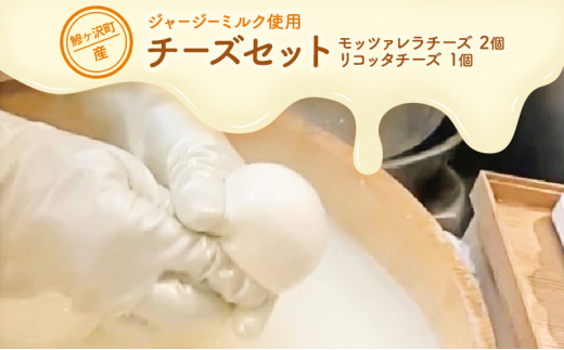 
            鰺ヶ沢町産 ジャージーミルク使用 モッツァレラチーズ 2個 リコッタチーズ 1個【 加工食品 乳製品 】
          