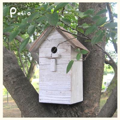 ふるさと納税 小牧市 エイジングアンティーク調 三角屋根のバードハウス　鳥 巣箱[161P03]