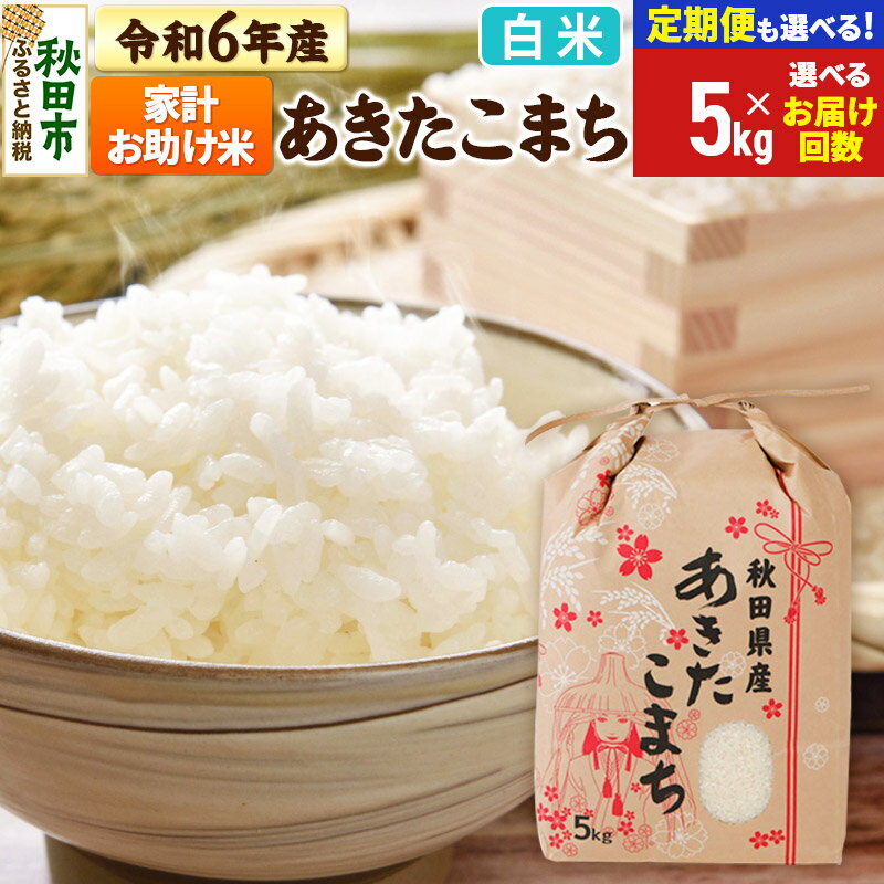 【ふるさと納税】米 令和6年産 あきたこまち 家計お助け米 5kg【白米】【選べるお届け回数(定期便)】秋田県産 こまちライン