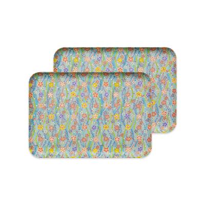 ふるさと納税 海南市 和歌山県海南市 友禅和紙トレー M 33cm 梅桜 桜流れ 2枚組 食洗機対応のおしゃれなトレー