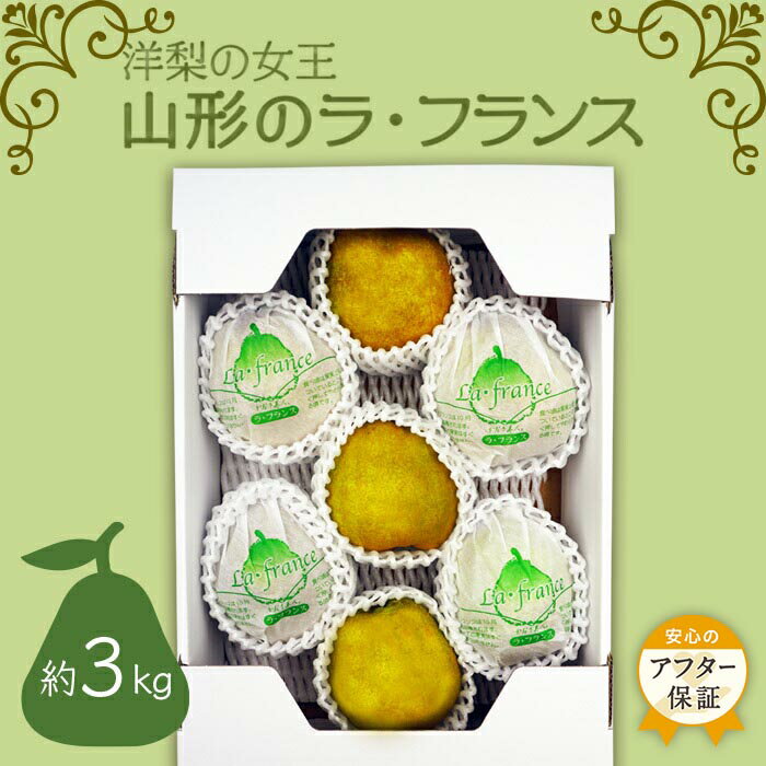 【ふるさと納税】＼アフター保証対象品／ 【2025年11月〜12月発送】山形のラフランス 約3kg_H070(R7)