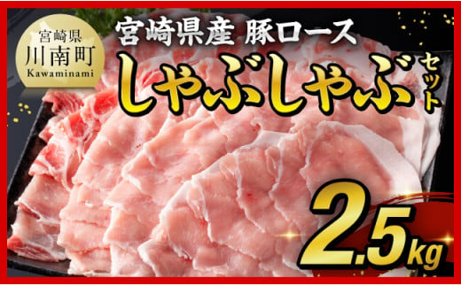 【令和7年6月発送】【期間限定500g増量中！】宮崎県産豚ロースしゃぶしゃぶ 2.5kg (500g×5) 【 豚肉 豚 肉 国産 うす切り スライス 】