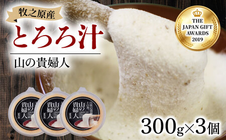  とろろ 【ZIPで紹介されました!】 山の貴婦人 300g × 3個  尾白弁当 とろろ 