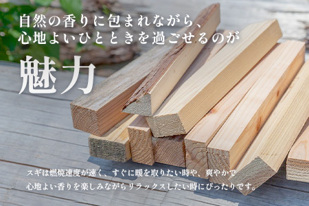 再生の温もり - スギの薪｜佐賀県産 スギ 薪 27cm 約9kg｜キャンプ｜焚き火｜薪ストーブ｜焚き付け用｜国産｜再利用｜B-880