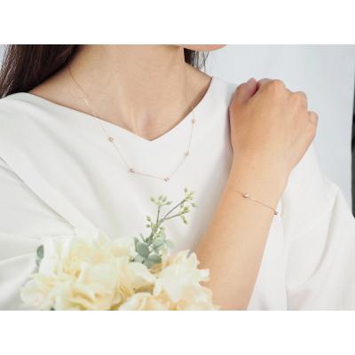 ふるさと納税 甲府市 K18PG ダイヤモンドステーションネックレス&ブレスレット　P1914/3154 |  | 02