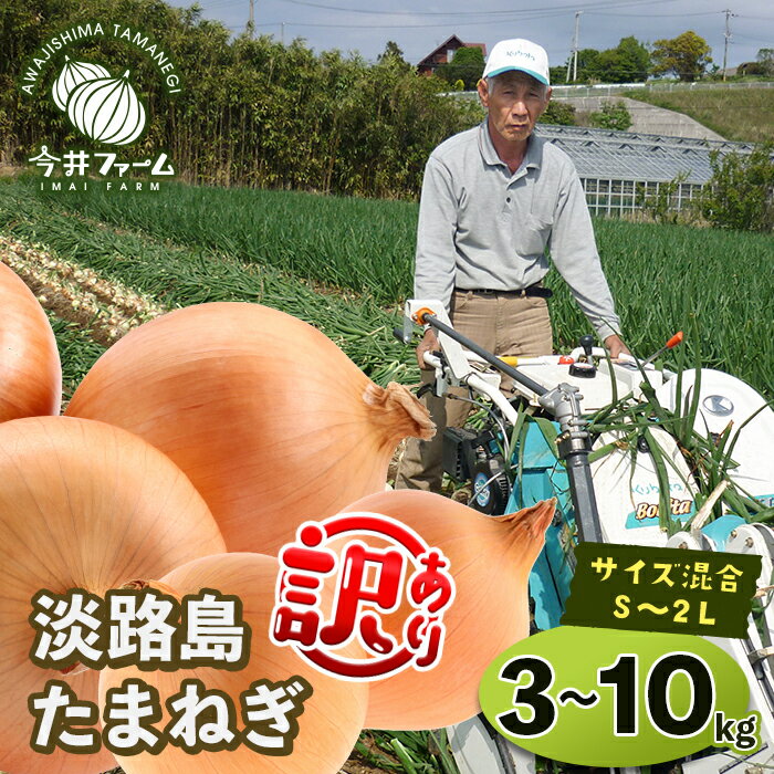 【ふるさと納税】【訳あり】今井ファームの淡路島たまねぎ 3kg・5kg・10kg【サイズ混合S～2L】