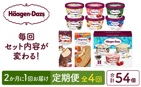 ＜全4回・隔月＞お試し定期便！ハーゲンダッツ人気 セット アイス スイーツ デザート_H0016-179