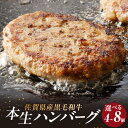 【ふるさと納税】【数量選べる】中山牧場 黒毛和牛ハンバーグ 4個 or 8個 ／ 120g×4個 120g×8個 ハンバーグ 味付き 黒毛和牛 牛肉 肉 弁当 おかず 惣菜 簡単 調理 お手軽 時短 焼くだけ 国産 佐賀県 玄海町 冷凍 人気 おすすめ 送料無料