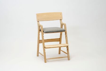 【樹工房】Hygge キッズハイチェア ＜座面：レザー（ライトグレー）＞