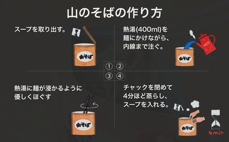 山のそば 4袋 イチカラ畑 |インスタント そば