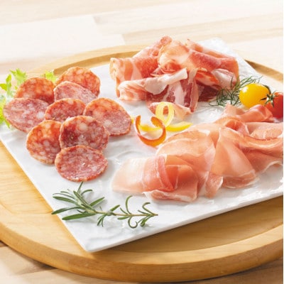 【伊豆沼ハム】生ハムブロックと生サラミ原木のセット【配送不可地域：離島】【1646204】