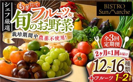 【全3回】【2ヶ月に1回】旬野菜 定期便 （野菜・フルーツ）[AGBX036]定期便 3回