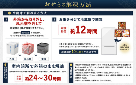 【 年内配送 】「 迎春 里山のおせち 」 6.5寸 三段重( 3〜4人 前 ) 12月 30日 配送 | サンコー  おせち料理 2025 予約 ( レビュー高評価 ふるさと納税 おせち 和風 3人