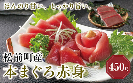 【天然】 超低温冷凍 松前町産本まぐろ赤身 | 450g (約150～225g×2～3) 冷凍 | 柵 新鮮 刺身 海鮮丼 マグロ丼 | 北海道 松前町 送料無料 MATK025