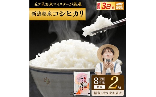 【先行予約】R8年産 新潟県産 コシヒカリ  2kg 新潟県 新潟市産 令和8年産 お米 精米 米 ご飯 送料無料