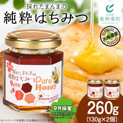 ふるさと納税 東神楽町 東神楽産採れたまんまの純粋はちみつ 130g2個【9月採蜜】