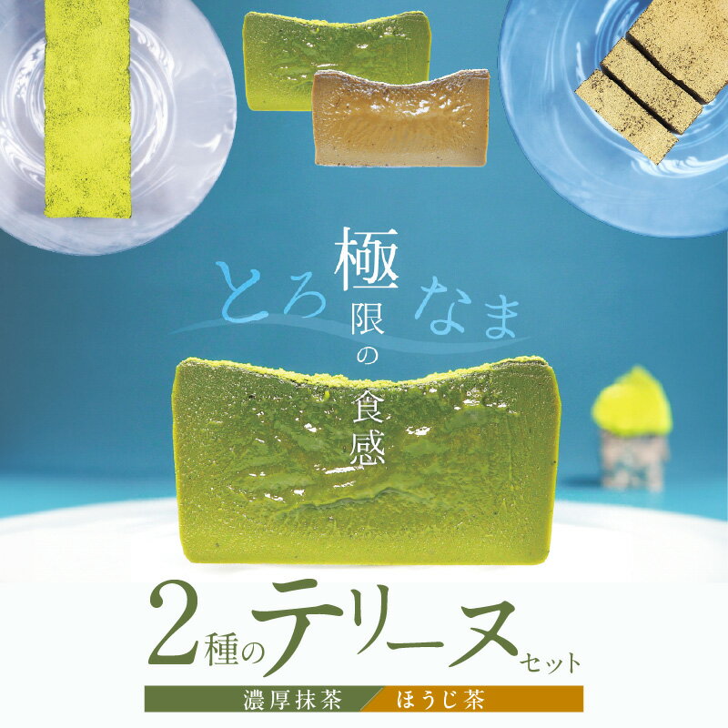 【ふるさと納税】（約200g） 濃厚 抹茶 ほうじ茶 2種 テリーヌ セット グルテンフリー 保存料不使用 ホワイトチョコ 和 スイーツ デザート おやつ なめらか 冷凍 国産 専門店 人気 安心 安全 フレンチシェフ 愛知県 碧南市 お取り寄せ お取り寄せスイーツ 送料無料