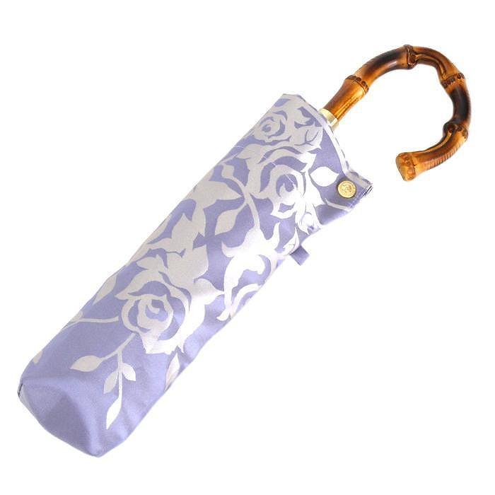 槙田商店【晴雨兼用】折りたたみ傘 kirie バラ：ロイヤルパープル