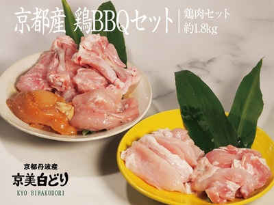 028N689 京都・ささ鳥　京美白どりBBQとりにくセット　計1.8kg[高島屋選定品］