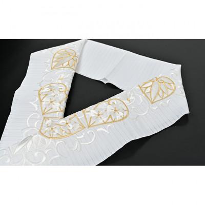 ふるさと納税 伊丹市 半衿　絽　夏物　白地に白と金の糸での刺繍　葵の柄 [54030266] |  | 02