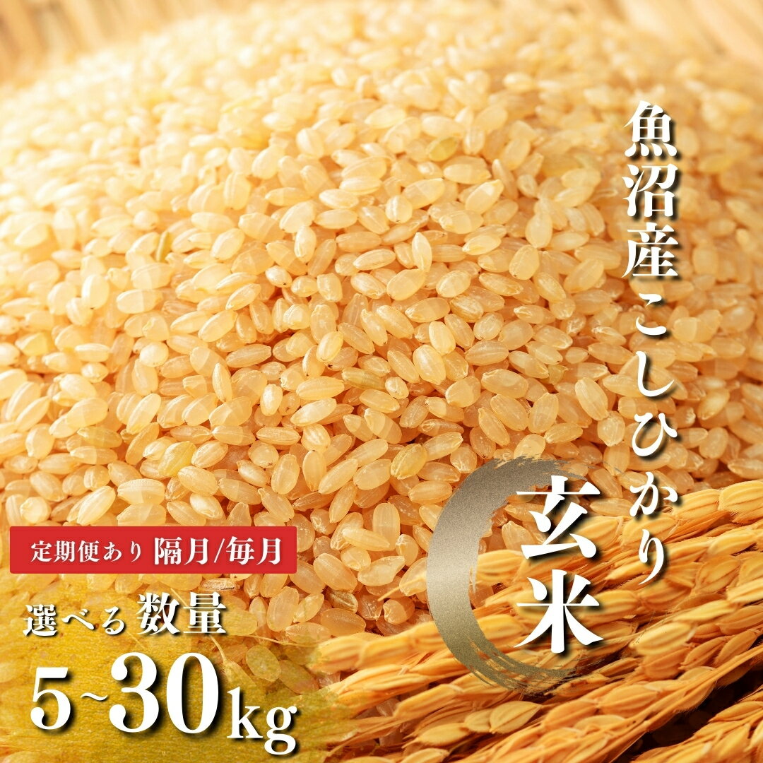 【ふるさと納税】【玄米 選別品】令和7年産 先行予約 魚沼産コシヒカリ 玄米 5kg/15kg/30kg 選べるkg・回数・定期便 米太【0020-KT06SV00-01】