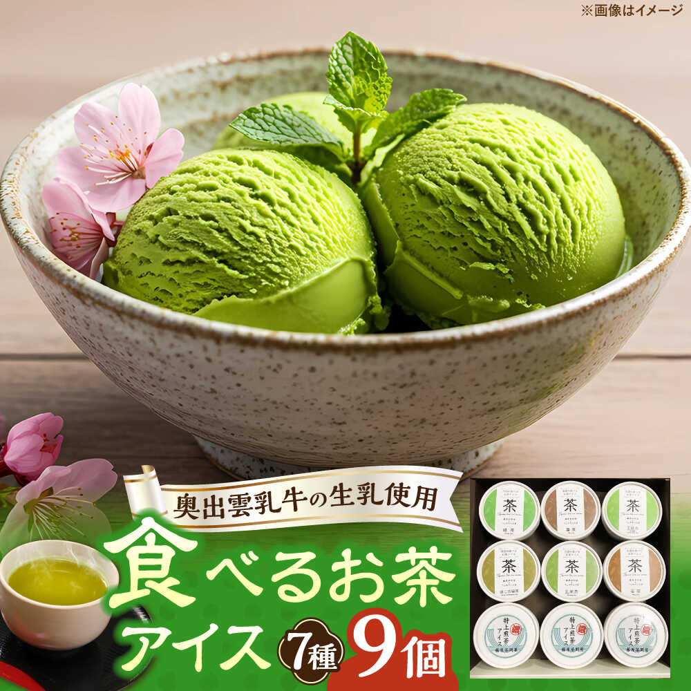 【ふるさと納税】【年内発送】【お歳暮対象】アイス 食べる お茶 アイス 9個セット | アイス お茶 スイーツ デザート 詰め合わせ セット 食べ比べ お取り寄せ 人気 おすすめ 贈り物 お祝い ギフト プレゼント 島根県雲南市/株式会社藤原茶問屋 [AIAY004]