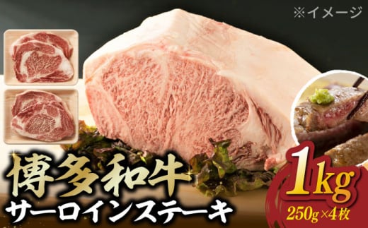 【溢れる肉汁と濃厚な旨味】博多和牛 サーロイン 1kg (250g×4枚)《築上町》【株式会社MEAT PLUS】 牛肉 肉 [ABBP015] 40000円 4万円