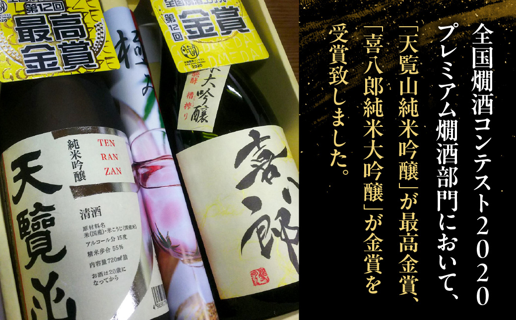 【日本酒】「全国燗酒コンテスト最高金賞・金賞」受賞酒セット　 HNNBG005