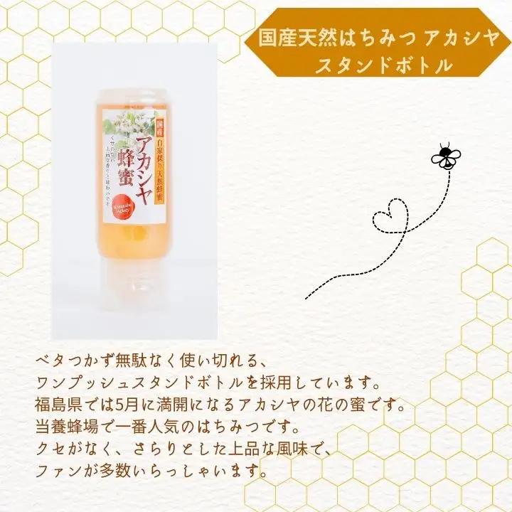 国産天然はちみつ アカシヤ スタンドボトル 200g×2本  | ハチミツ 蜂蜜【株式会社渡辺養蜂場】