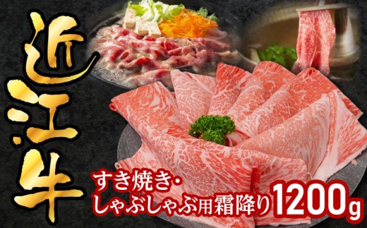 近江牛すき焼き・しゃぶしゃぶ用霜降り1200g EG-0016