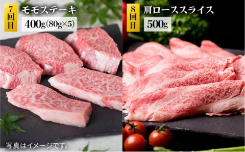【定期便】 糸島黒毛和牛（博多和牛） 高級部位 セット全9回（月1回） 2人前 4,12kg 糸島ミートデリ工房 [ACA109]