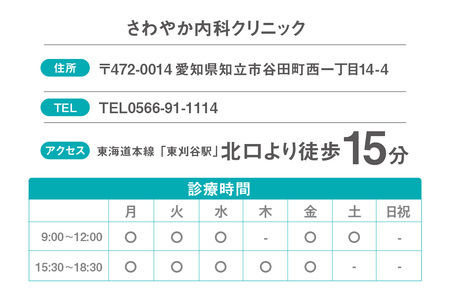 さわやか内科クリニック　一般健康診断　受診券（１枚）（1592）
