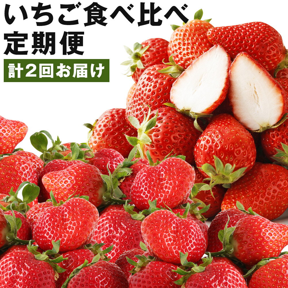 【ふるさと納税】【計2回定期便】数量限定 いちご食べ比べ定期便 あまおう かおり野 2回お届け イチゴ 苺 果物 くだものフルーツ 送料無料【2026年1月下旬より順次発送予定】